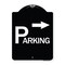 Signmission Parking with Arrow Pointing Right Heavy-Gauge Aluminum Architectural Sign, 24" x 18", BW-1824-24518 A-DES-BW-1824-24518 - alternate 1